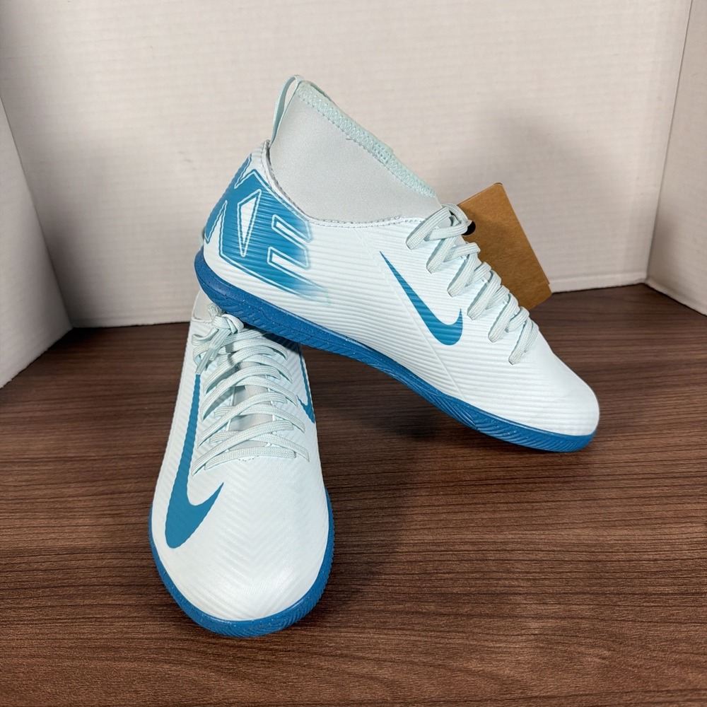 Nike Zoom Mercurial Vapor  Pro Turf 'Glacier Blue' Kids Size 6Y FQ8320 400 - Picture 2 of 5
